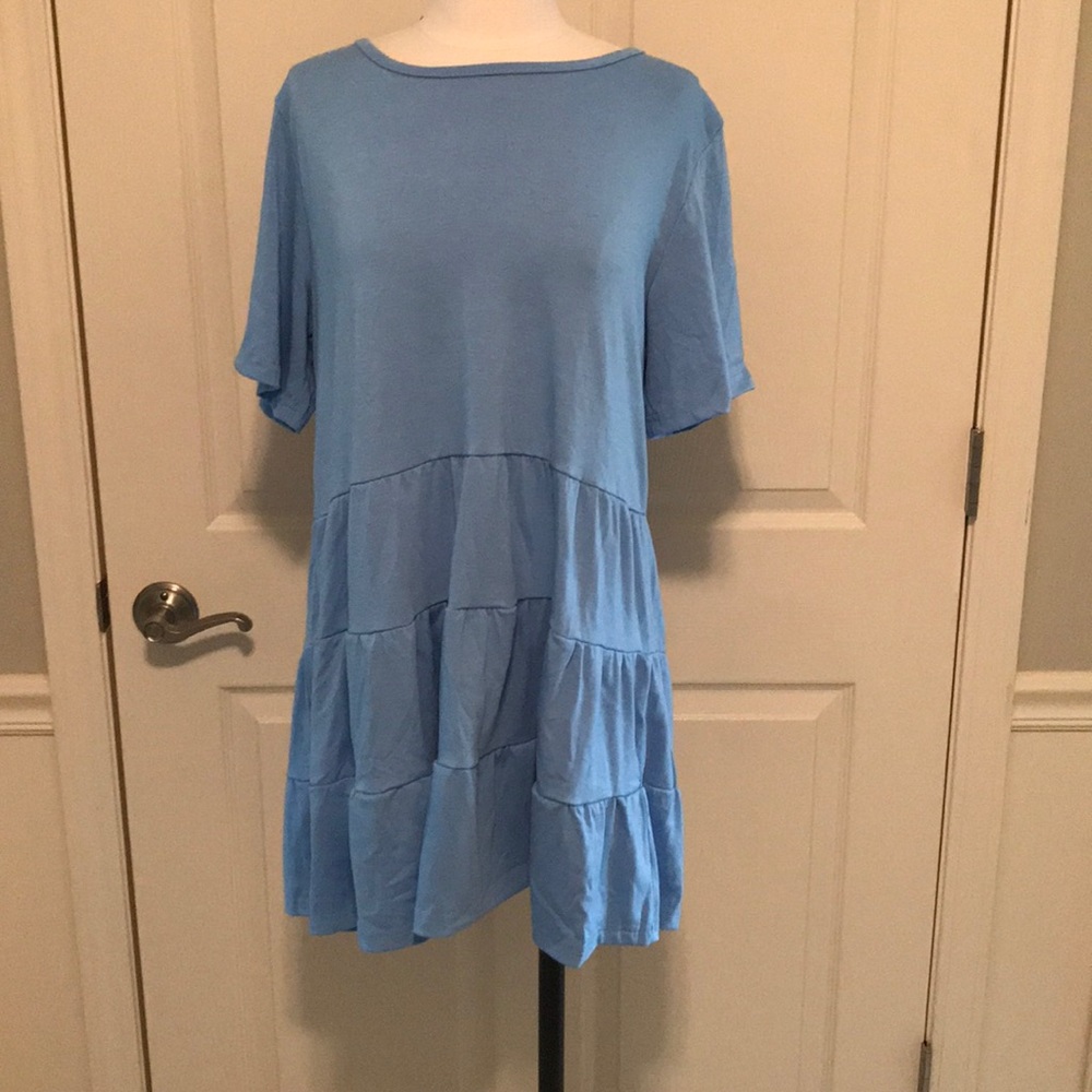 Boutique Blue Tunic Top